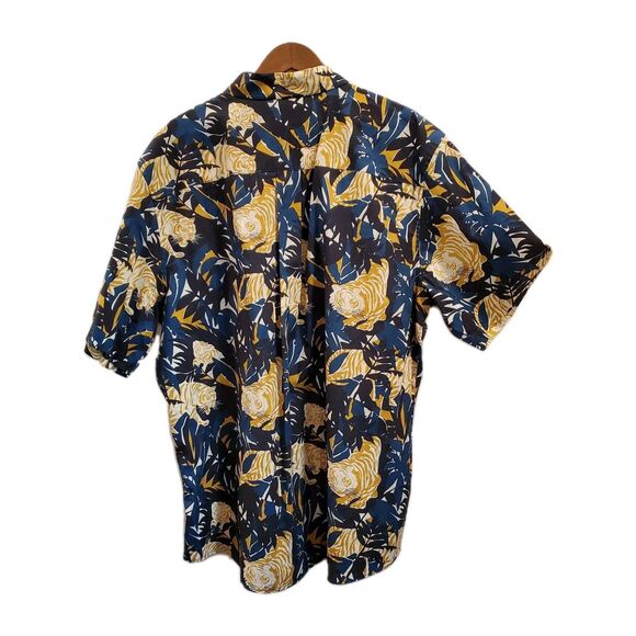 A-Frame Simba Poplin Men's Size XXL Tall NWT Stitch Fix Short Sleeve Tiger - Picture 2 of 6
